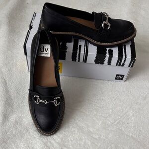 DV by Dolce Vita Women's Black Leather Loafers